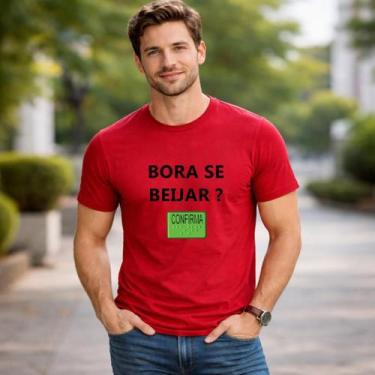 Imagem de Camiseta Masculina Bora Se Beijar Lançamento Novidade Oferta - Agil, V