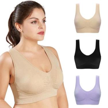 Imagem de Sutiã Top Confortável Reforçado Feminino Sem Arames C70 - Fanáticos Po