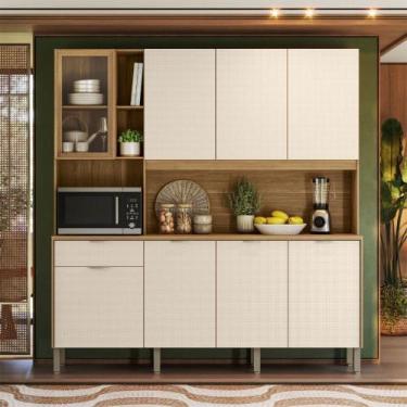 Imagem de Cozinha Compacta Nature 8 Portas 1 Gaveta Freijó/Soft - Kits Paraná, B