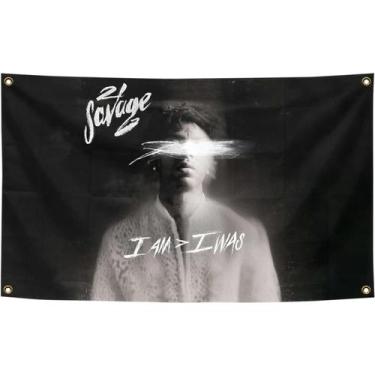 Imagem de Tapeçaria 21 Savage I Am I Was, parede, 150x90cm, microtecido - yiweis