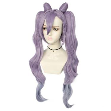 Imagem de Peruca de cosplay Genshins Impacts Keqings Synthetic Hair - yiweisai
