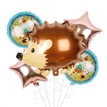 Imagem de Kit de balões Mylar Hedgehog Balloons Cartoon Animal x6 - yiweisai