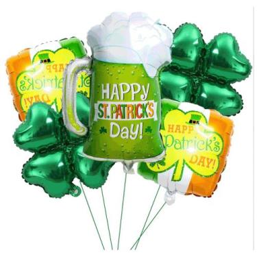Imagem de Cerveja Mylar Clover de 18 polegadas Balloon Happy St. Patrick's Day x