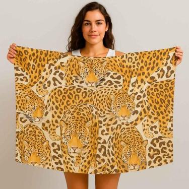 Imagem de Canga/Pareô Sublimado Onça Pintada 1,00x1,50m - Fera Print