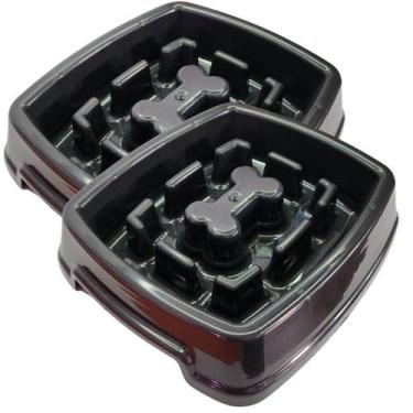 Imagem de Kit 2 Comedouro Lento Interativo 650ml Para Cachorros Cães - LZ SHOP, 