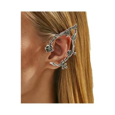 Imagem de Clipe De Orelha Vintage Rosa Elfo Para Mulheres, Piercing De Orelha Gó