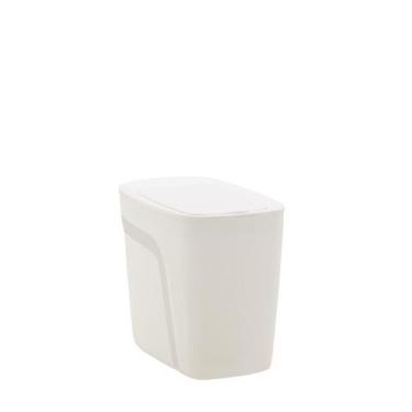 Imagem de Lixeira Tramontina Compact em Polipropileno Branco com Tampa Click 6,5