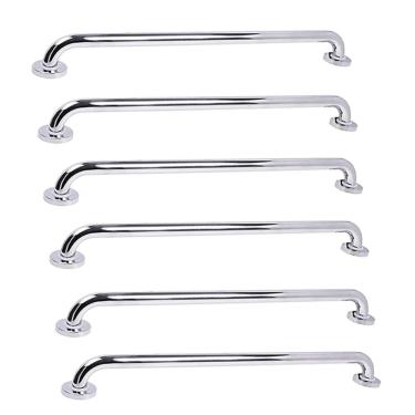 Imagem de Barra de Apoio Alca 80cm kit 6 Uni Acessibilidade Idoso Cadeirante Deficiente Box Banheiro Seguranca Corrimao Corredor