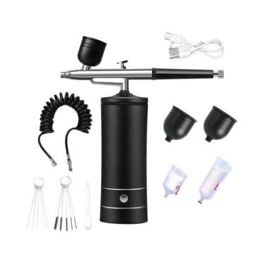 Imagem de Kit De Pintura Para Unhas Com Aerógrafo Portátil E Compressor Para Art