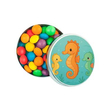 Imagem de Latinha Lembrancinha Personalizada Cavalos Marinhos