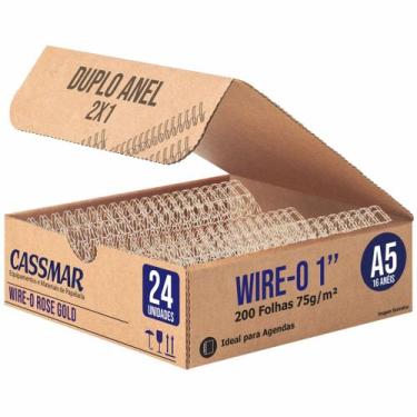 Imagem de Wire-o para Encadernação 2x1 A5 Rose Gold 1" 200 fls 24un - Cassmar