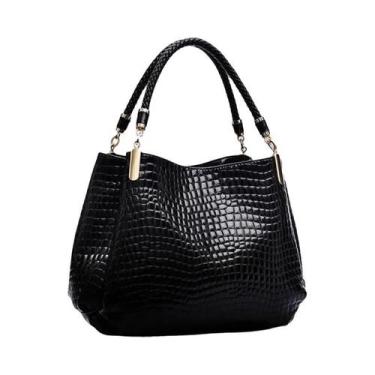 Imagem de Bolsa Tote Feminina De Grande Capacidade Com Estampa De Crocodilo, Bol