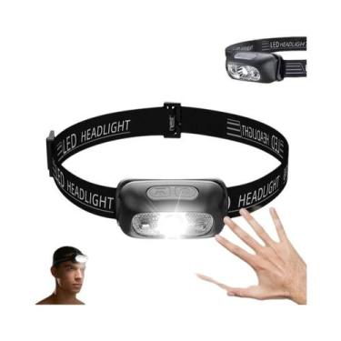 Imagem de Lanterna De Cabeça LED T6 Recarregável Com Sensor Ultra Brilhante Para