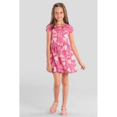 Imagem de Vestido infantil menina de corações Brandili-Feminino