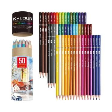 Imagem de Conjunto De Lápis De Cor a Óleo Profissionais 50 72 180 240 300 Peças 