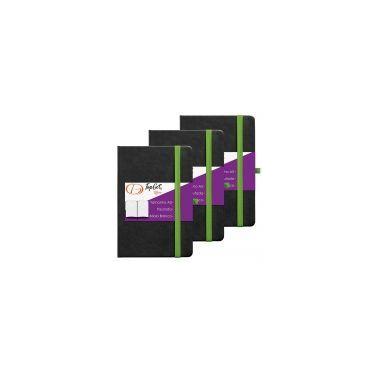 Imagem de Kit 3x Caderneta Collection 14x21cm 80 Fls Pautadas Preto e Verde - To