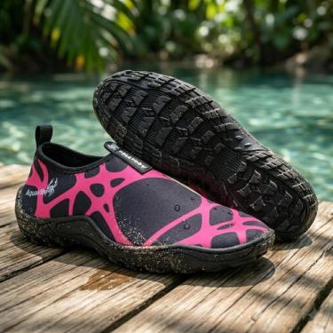 Imagem de Sapatilha Aquática Feminina AquaVibe Neoprene Flexível Antiderrapante Estilo Segurança e Confortavel-Feminino