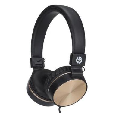 Imagem de Headset Dobrável HP DHH-1206, P2, Driver 50mm, Preto e Dourado - 8YJ97AA-Unissex