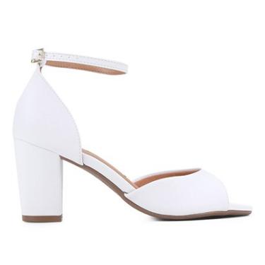 Imagem de Sandália Vizzano Salto Grosso Médio Traseira Fechada Feminina-Feminino