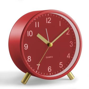 Imagem de Reloj Despertador Analógico JALL Súper Silencioso 10 cm con Luz Noctur