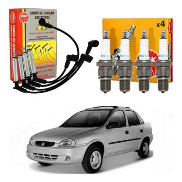 Imagem de Kit Vela Cabo Ngk Corsa Classic 1.0 Gasolina 2002 A 2005