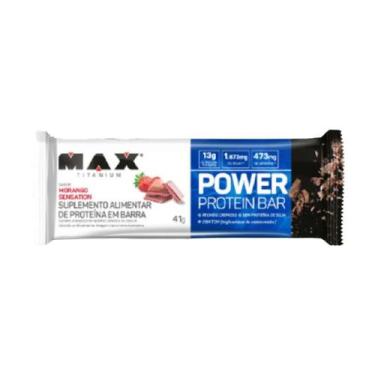 Imagem de Barra Power Protein Morango Sensation 41g - Max Titanium