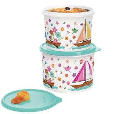 Imagem de Tupperware pote para mantimentos mar de flores 2 peças original, verde