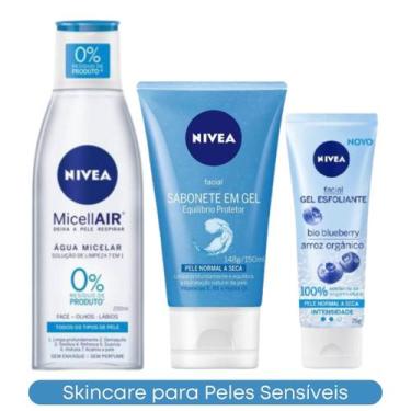 Imagem de Kit Skincare Pele Sensível: Água Micelar 7 em 1 + Sabonete Equilíbrio 