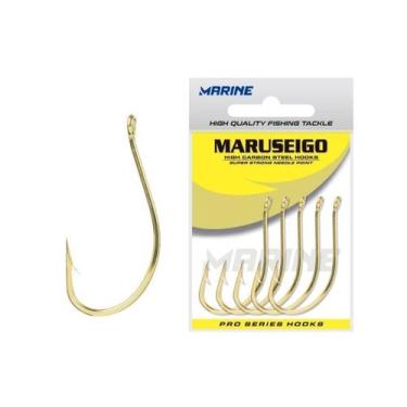 Imagem de Anzol Super Maruseigo Nº 26 Gold Nickel - Marine Sports - 15 Peças