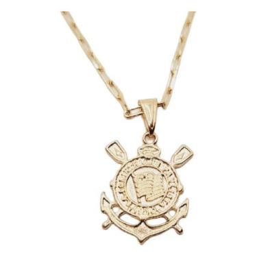 Imagem de Pingente Corinthians + Corrente Banhado Ouro - MANUELA BEATRIZ