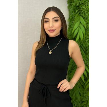 Imagem de Cropped Regata Gola Alta Feminino Várias Cores Envio Rápido - Authenti
