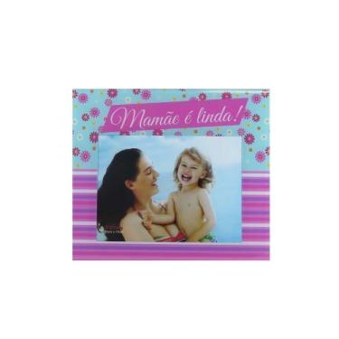 Imagem de Porta Retrato Vidro 15x20cm Mamãe é Linda - Libardi