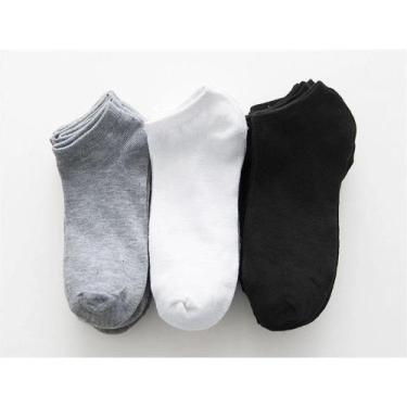 Imagem de Kit 3 pares de meias soquetes masculina fsb