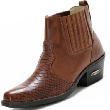 Imagem de Bota Passo Livre Country Cano Curto Masculina, 42, Chocolate