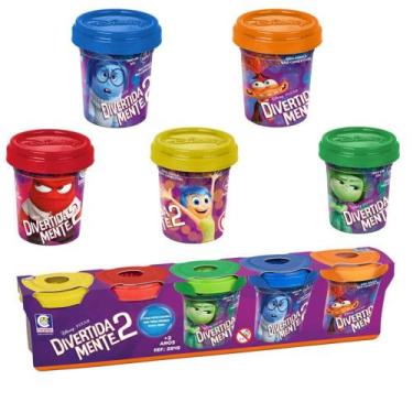 Imagem de Disney Kit 5 Potes De Massinha Divertidamente-Cotiplás 2849 - Cotipl&a