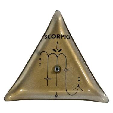 Imagem de Incensário Signos Zodíaco Porta Incenso Vidro Triângulo 13cm - M3 Deco