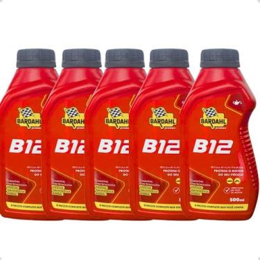 Imagem de Kit 5 Aditivo Óleo Motor Bardahl B12 Plus 500ml Condicionador Metais R