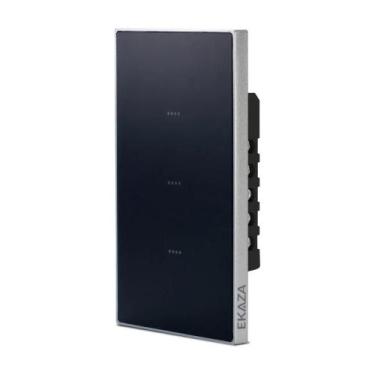 Imagem de Ekaza Interruptor Inteligente Vênus Soft Touch 3 Botões Wifi Cor Preto