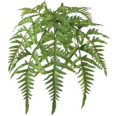 Imagem de Folhagem de Samambaia pendente verde com tois tons x8 46 cm - D&A