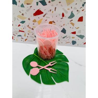 Imagem de Kit Paliteiro Garfinhos Plástico Para Petisco Aperitivo Reutilizável 4