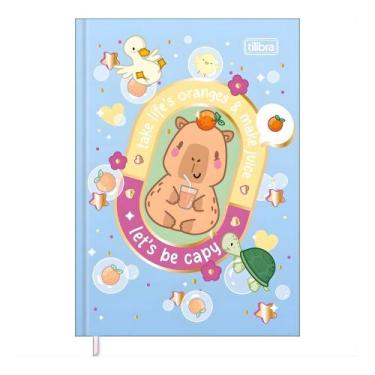 Imagem de Caderneta (Pequena) Costurada Petit Capivara 96 Folhas Decoradas 10,5 
