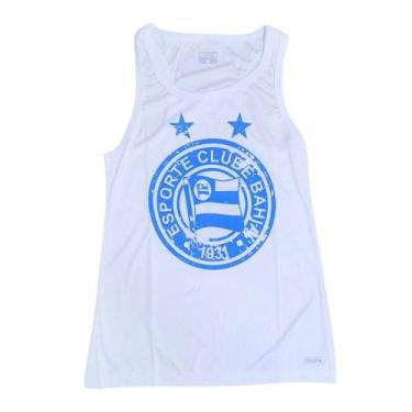 Imagem de Camisa Bahia Regata Branca Escudo Adulto Oficial - Revedor, GG