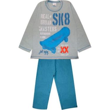 Imagem de Conjunto De Camiseta Moletom Infantil Menino Forrada Inverno - ANJO DA