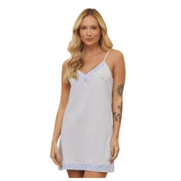 Imagem de Camisola Alça Algodão Anna Kock - 2903 AK, Azul, G