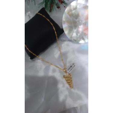 Imagem de Cordão mais pingente banhado a ouro 18k cobra - Bo'um