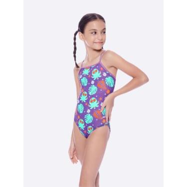 Imagem de Maiô Infantil Speedo Open Polvo Fofo, 4, Roxo