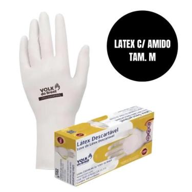 Imagem de Luva Volk Látex Com Pó Amido M Caixa 100 Unid