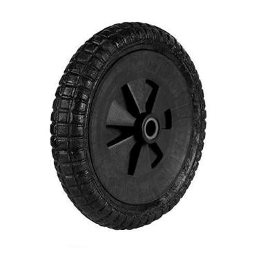 Imagem de Roda para Carrinho de Mão 325X65MM sem Câmara Furo 1 com Pneu Maciço Injetado PP Roma