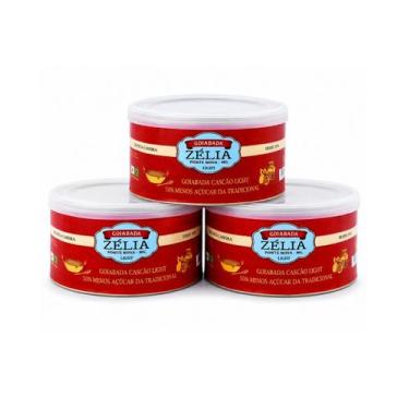Imagem de Goiabada Cremosa Ligth Zélia 50% Menos Açucares lata 400g 3 Unidades