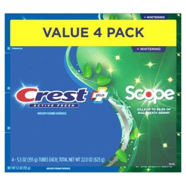 Imagem de Crest Whitening Plus Scope Pasta de dente completa ativa fresca clarea